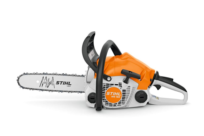 Tronçonneuse thermique STIHL MS 162 vue du coté arrière